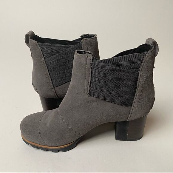 Sorel Addington Chelsea Ankle Boots Black Heel Quarry Black 8.5 - Picture 3 of 6